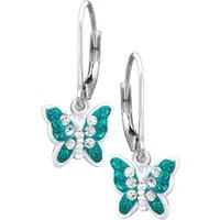 Limana Paar Ohrhänger filigrane Schmetterling Mädchen Ohrringe 925 Silber Brisur Schmuck (inkl. Dose), Geburtstag, Einschulung, Schulanfang, Ostern, Weihnachten, Nikolaus