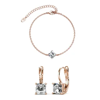 Calle Square Sets - Roségold und Kristall