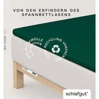 Schlafgut Spannbettlaken PURE TOPPER Bio-Baumwolle mit Elasthan 170 g/m² für Topper bis 10 cm, Jersey-Elasthan, Gummizug: rundum, (1 Stück), PREMIUM Laken für Matratzen bis 10 cm Höhe, dehnbar, blickdicht