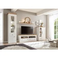 OTTO home Wohnwand Westminster, (Set, 4-St., Vitrine, Lowboard, Kommode, Wandregal), im romantischen Landhausstil
