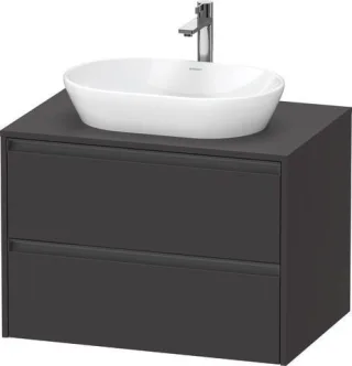Duravit Ketho.2 Konsolenwaschtischunterbau wandhängend Graphit Supermatt 800x550x568 mm - K248950808 K24895080800000