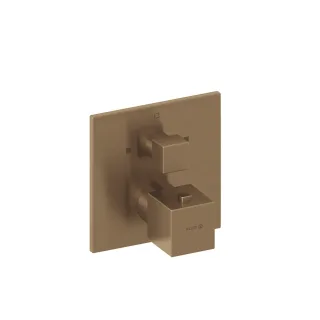 KLUDI-DECUS Unterputz-Wannenfüll- und Brause Thermostat eigensicher, Feinbau-Set Brushed Bronze 54810N175