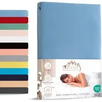 livessa Spannbettlaken Jersey Spannbettlaken Bettlaken Baumwolle weich Rundumgummi, Jersey, Gummizug: Rundumgummizug, In 9 Größen und vielen Farben erhältlich aus 100% Baumwolle