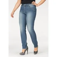 Arizona Slim-fit-Jeans Curve-Collection hohe Leibhöhe, Five-Pocket-Design, Zip-Fly