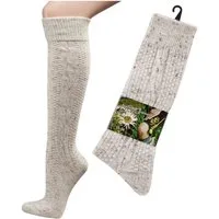 Wowerat Trachtensocken 2 Paar Trachten-Kniestrümpfe mit Wolle "Tweedgarn" 2er-Bündel (2 Paar)