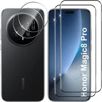 SmartUP Displayschutzglas 2X Schutzglas für Honor Magic 8 Pro Panzerfolie Display Kamera Full 3D für Honor Magic 8 Pro, 9H Hartglas