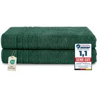 Komfortec Saunatuch Frotte aus 100% Baumwolle, Frottee (Packung, 2-St), 80x200 Saunatücher set XXL, Weich, Schnelltrocknend