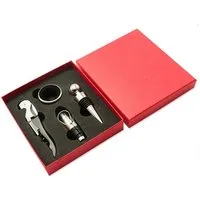 BAYLI Mörser 4 teiliges Weinöffnerset mit Geschenkkarton, Weinzubehör-Geschenkset
