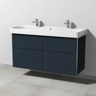 Sanipa 3way Waschtischunterbau zu Geberit Smyle Square Waschtisch mit 4 Auszügen, Marine-Matt BP6731R