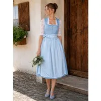 Alpenmärchen Dirndl Midi Dirndl Miranda in hellblau - ALM1065