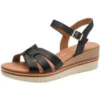 MARCO TOZZI FEEL, MT Soft Lining aus Leder Keilabsatz Sandalette FEEL