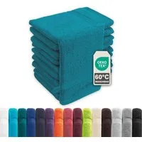 Devior Handtuch Set Frottierserie Elegance in vielen Farben, hochwertig mit 500 g/m², Waschhandschuhe - 100% Baumwolle (10-St), 16x21 cm, hautsympathische Waschlappen für den ganzen Körper
