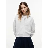 Tommy Jeans Kapuzensweatjacke TJW BXY S FLAG ZIP THRU HOODIE Baumwolle, Kapuze, Kängurutasche