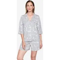 JOOP! Pyjamaoberteil Modern Deco Schlafshirt, Pyjama Shirt, Nachtshirt