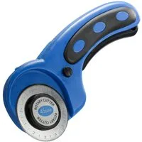 SBS Schlößer Baustoffe Cuttermesser Rollschneider 45mm Rundklinge Rollmesser Stoff Papier Leder Latex, sehr scharfe Rundklinge 45mm