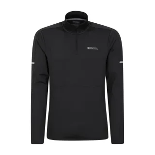 Mountain Warehouse - "Core" Midlayer mit halbem Reißverschluss für Herren (Schwarz)