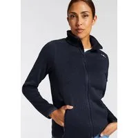 CMP Strickfleecejacke KNITTED MELANGE FLEECE WOMAN JACKET mit Reißverschluss, wasserabweisend, windabweisend, wärmeisolierend