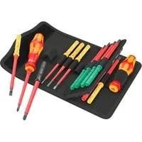 Kraftform Kompakt VDE 17 Universal 1 Tool Finder, 17-teilig, Schraubendreher rot/gelb, inkl. 2 Steckgriffe, VDE-Wechselklingen