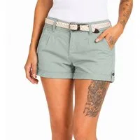 SUBLEVEL Shorts Damen Bermudas kurze Hose Baumwolle Hotpants Chino Sommer Hose Leichte Bermuda mit Stretchkomfort, Hotpant und Flechtgürtel