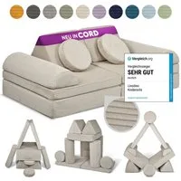 Linodino Kindersofa Spielsofa I Schaumstoff Stapelsteine für Kinder I Kindercouch, 3 Jahre Garantie