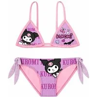 SANRIO Bügel-Bikini Kuromi Kinder Bikini Set Polyester Sommer Bademode Schwimmbekleidung