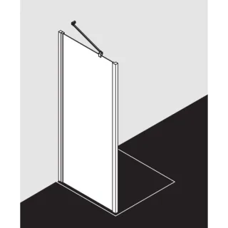 Kermi Liga Seitenwand LITWD078181AK 78x185cm, silber mattglanz, ESG klar, auf Duschplatz