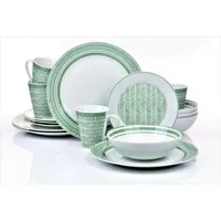 Retsch Arzberg Tafelservice Waterside für, 4 Personen, Porzellan, 16-teiliges Tafelservice Vintage Design