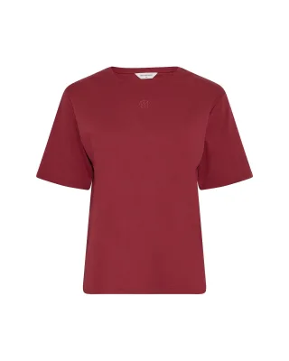 msch copenhagen - MSCHMelea Icon Tee Rhubarb Kar Red - Gr. - S