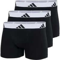adidas Sportswear Trunk Active Flex Cotton (3er Pack) elastischer Logo-Bund, ohne Eingriff, Single Jersey-Qualität