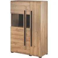 Lomadox Highboard TURDA-83, Grandson Nb. moderner Stil mit Absetzungen in schwarz 90/136/39 cm