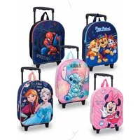 Disney Kinderkoffer Trolley Rucksack Spiderman Paw Patrol Minnie Mouse Eiskönigin Stitch, 30 x 25 x 10 cm, 8 Liter