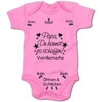G-graphics Kurzarmbody Papa, Du kannst es schaffen! Baby Body mit Spruch / Motiv / Aufdruck • zur Geburt / Babyparty
