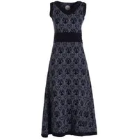 Vishes Maxikleid Langes Kleid Jersey Baumwolle Ornament Print Ärmellos Alternative Mode, Boho, Hippie, Ethno, Festival