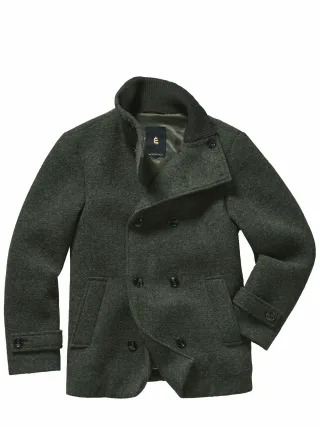 Mey & Edlich Herren Landgang-Caban Grün 55 % Polyester, 30 % Polyamid, 15 % Wolle