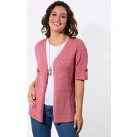Witt Strickjacke Strickjacke Kurzarm Rippoptik