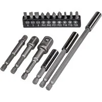 Beast Bit-Set Magnet Bithalter Nussadapter Bit Satz 16 teilig Cr-V, 16-St., Magnetbithalter, Stecknussadapter, Set
