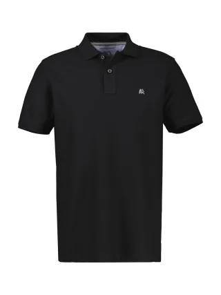 LERROS - POLO-KNOPF black - Gr. - L