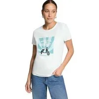 Zero Kurzarmshirt Damen mit Aufdruck (1-tlg) Glitzer.