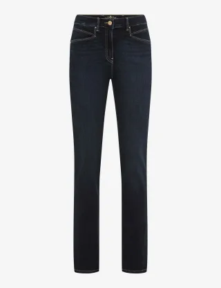 Raphaela by Brax Damen Five-Pocket-Hose Style LUCA DARK BLUE USING & BUFFIES, denim dunkelblau, Gr. 36