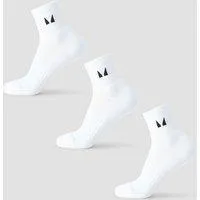 MP knöchellange Laufsocken (3er-Pack) – Weiß - UK 6-8