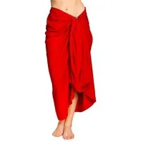 PANASIAM Sarong Pareo einfarbig in 2 Größen als Strandtuch Strandkleid Strandrock, Viskose, oder Bikini Cover-up Tuch für den Strand Schultertuch Schal Halstuch