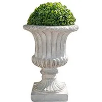 HTI-Line Pflanzkübel Pflanzkübel mit Buchsbaumkugel Athene (Stück, 1 St., 1 Pflanzkübel Athene inkl. Buchsbaumkugel), Pflanzschale Gartendekoration