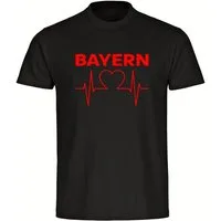 multifanshop T-Shirt Herren Bayern - Herzschlag - Männer