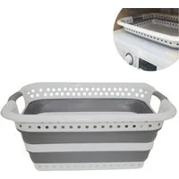 Venteo Ausziehwäschekorb Foldable Container (Spar Set, 1 St., 1er oder 2er Pack), Wäschekorb, einziehbar, 40 L, 60x44x25 cm
