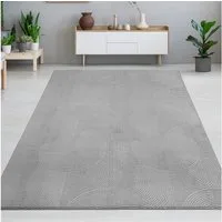 Carpetia Teppich 3D Hoch-Tief-Effekt, rechteckig, Höhe: 8 mm, weich pflegeleicht Saugroboter-geeignet