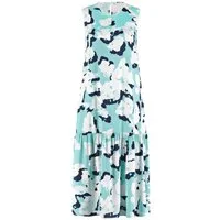 Taifun Midikleid – Ärmelloses Kleid mit All-Over-Print und Rundhalsausschnitt