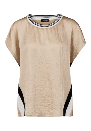 tuzzi - Shirt GOLDEN OASIS mit Rippkragen golden milk - Gr. - 46
