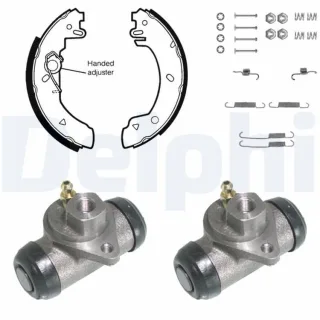 Delphi Bremsbacken vormontiert hinten Ford Courier Fiesta KP817