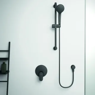 Ideal Standard Idealrain Brausekombination BD142XG 1-Funktion-Handbrause 100mm, Silk Black