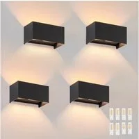 Nettlife LED Wandleuchte Schwarz Up und Down Außenlampe Garten Aussen Lampe, Aussen, LED wechselbar, Warmweiß, für Wohnzimmer Schlafzimmer Garten Terrasse Flur